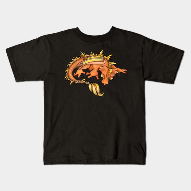 sleeping dragon Kids T-Shirt by Zodiart